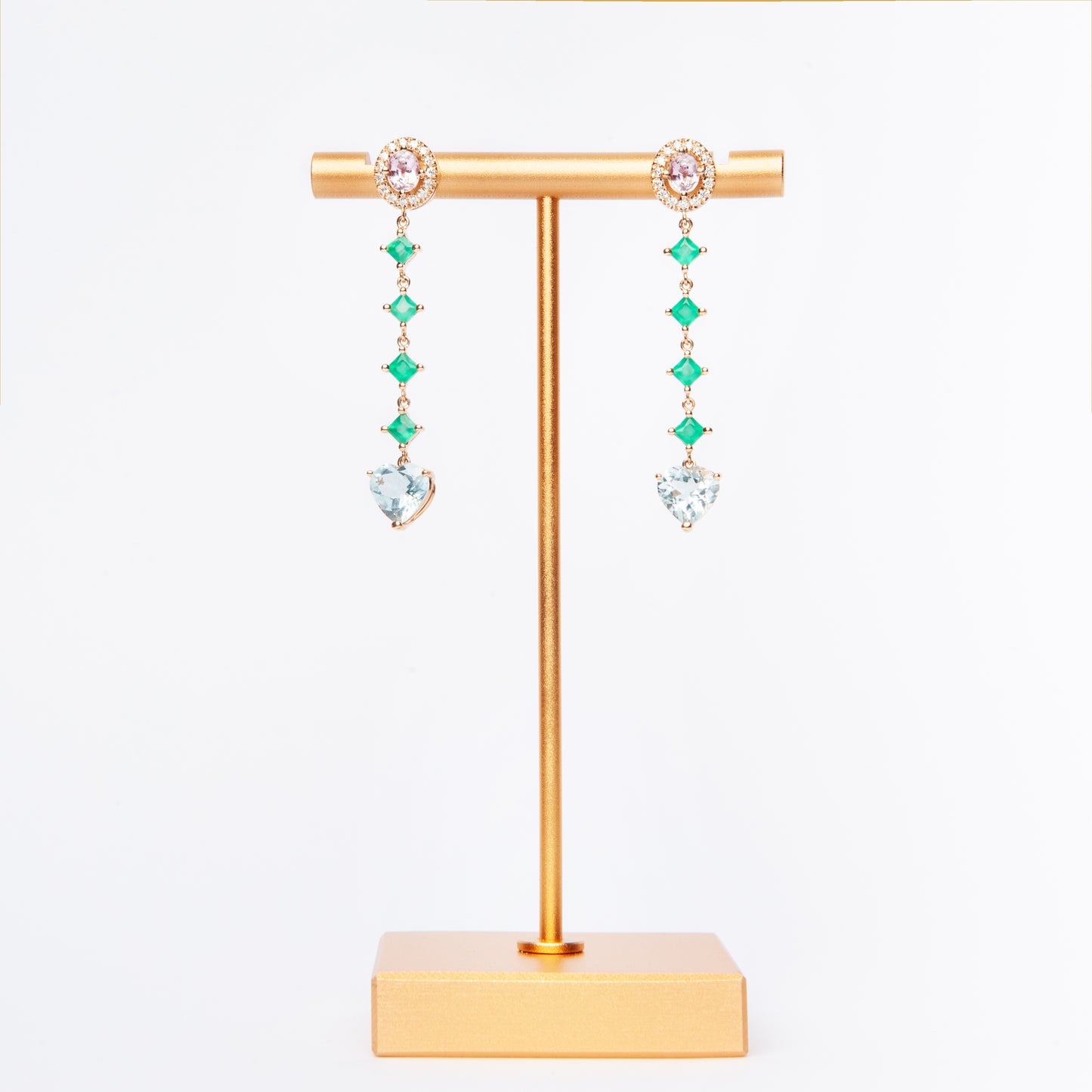 Aquamarine & Gemstone Drop Earrings