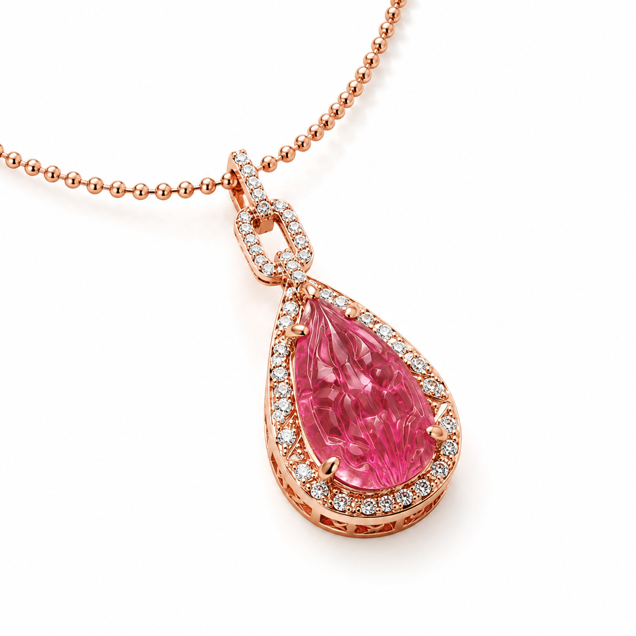 Rubellite Pendant Necklace