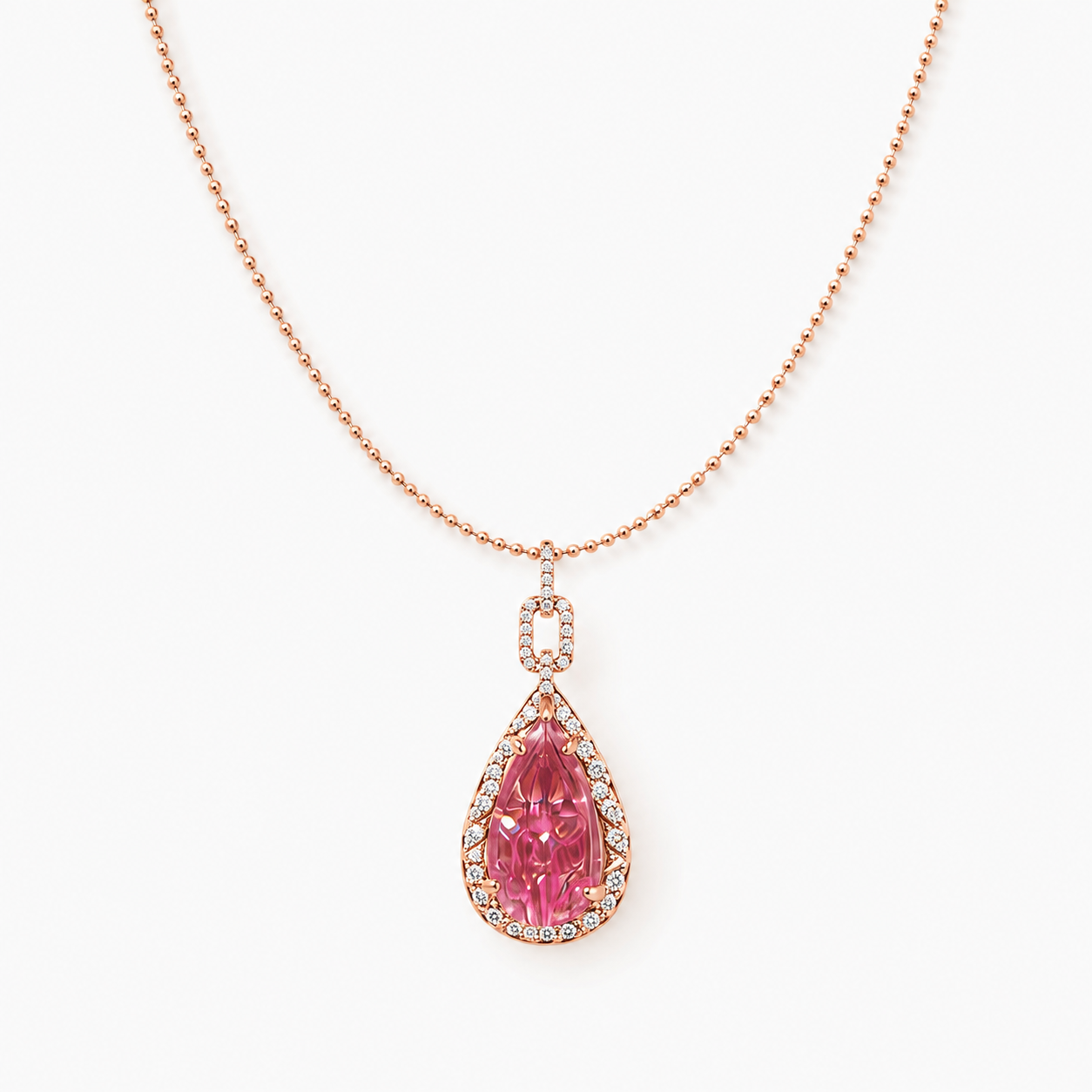 Rubellite Pendant Necklace