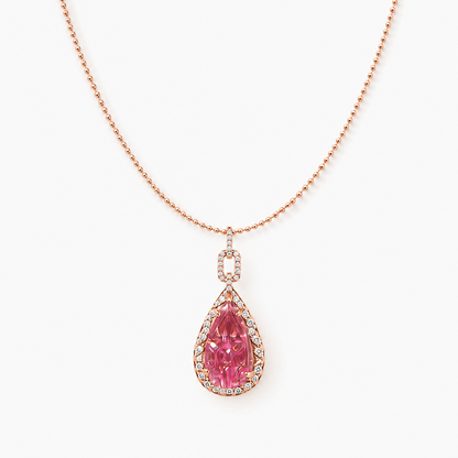 Rubellite Pendant Necklace