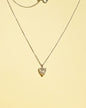 NOVI Jewelry heart-shaped pendant necklace with 1.01 ct K/I1 natural diamond, GWLab certified romantic diamond jewelry, 45 cm chain.