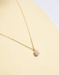 NOVI Jewelry 18K gold pendant with 1.55 ct round natural diamond, IGI certified elegant diamond necklace.