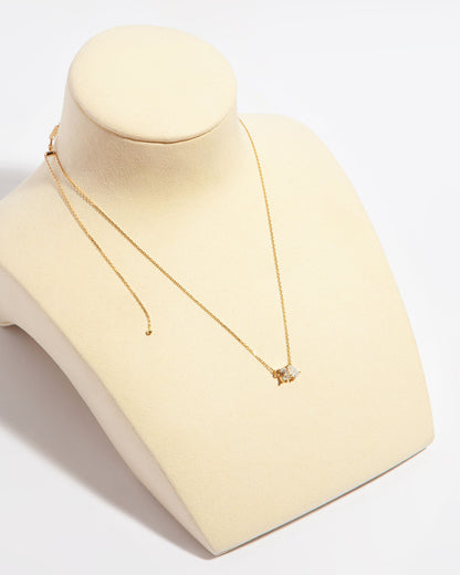 NOVI Jewelry 18K gold pendant necklace with 0.42 ct D/IF and 0.30 ct D/SI2 natural diamonds, IGI and GWLab certified elegant diamond necklace.