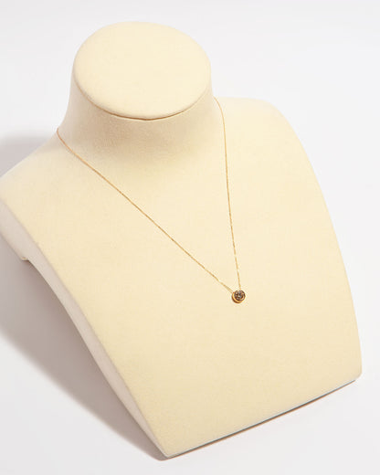 NOVI Jewelry 18K gold pendant necklace with 0.33 ct fancy intense brown natural diamond, IGI certified elegant diamond jewelry.