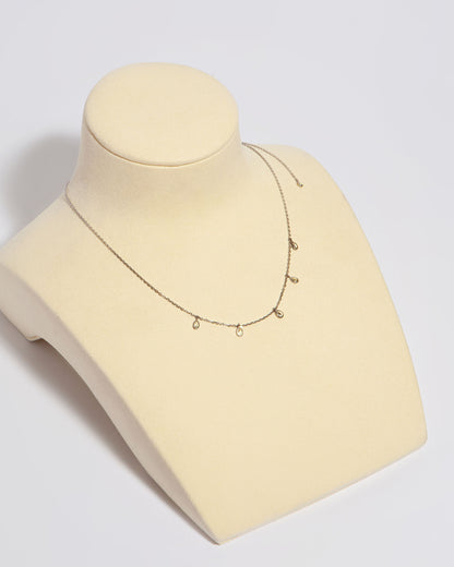 NOVI Jewelry 18K white gold drop necklace with 0.49 ct pear-shaped fancy yellow natural diamond, I1-SI2, IGI certified elegant diamond jewelry.