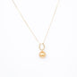 NOVI Jewelry 18K gold pendant with 12.6 mm golden South Sea pearl and 0.20 ct natural diamonds, luxury fine jewelry.