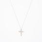 NOVI Jewelry 18K white gold cross pendant with 1.08 ct natural brilliant-cut diamonds, GRA certified diamond cross necklace.