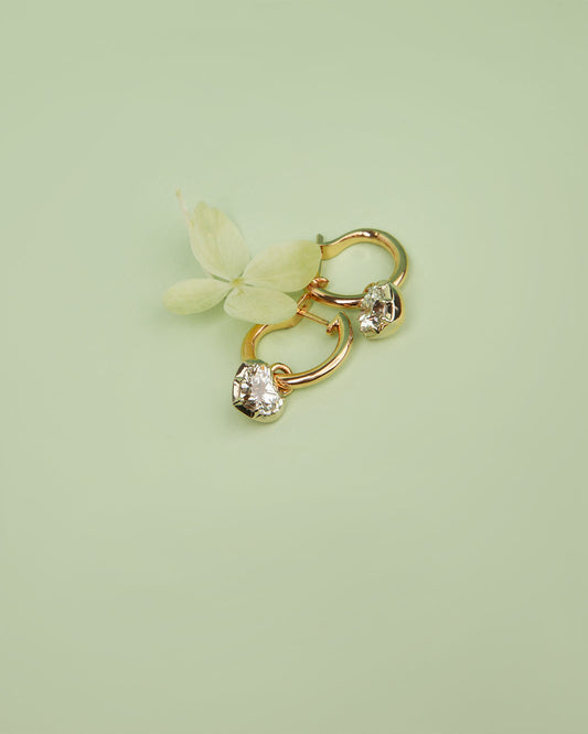 NOVI Jewelry 18K rose gold earrings with 1.01 ct heart-cut natural diamonds, GIA certified luxury diamond earrings.