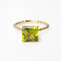 Peridot Ring · 750 Gold · 4.194 ct Peridot