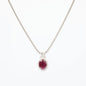 14-karat white gold pendant featuring a 6.75ct natural ruby and 40 diamonds totaling 0.51ct, certified by IGI.