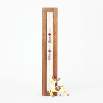 14K gold earrings featuring amethysts and diamond accents.